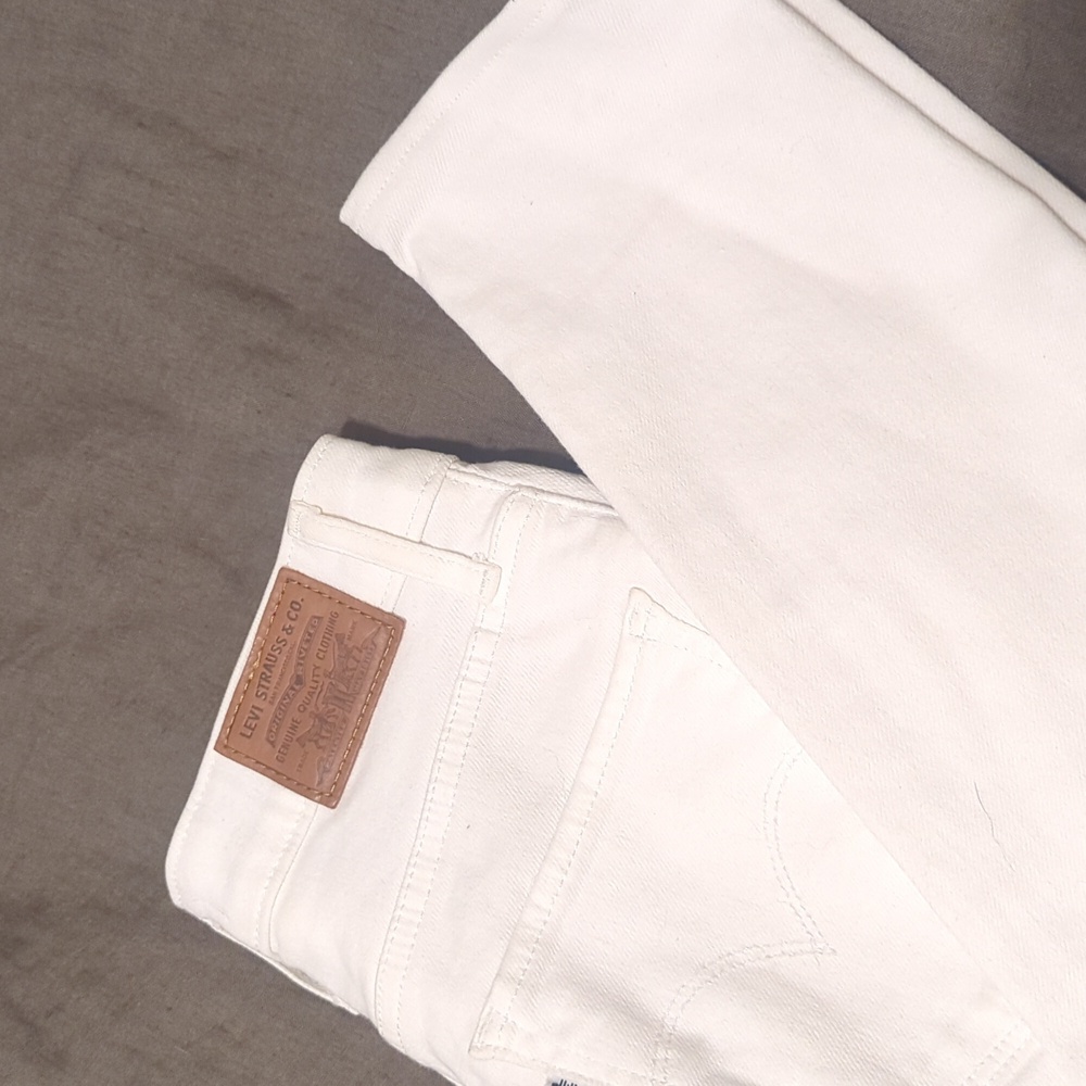 Levis 721 skinny white jeans sz 26